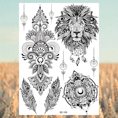 Festival-Tattoo Mandala – Temporärer Körperschmuck