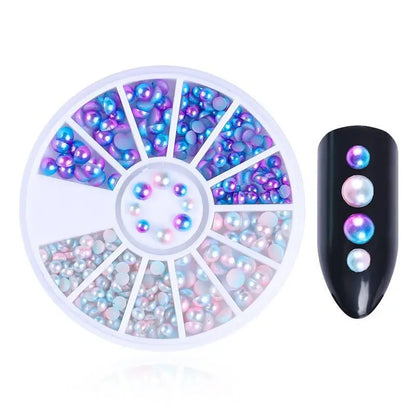 Nail Rhinestone Box – Bunte Kristalle