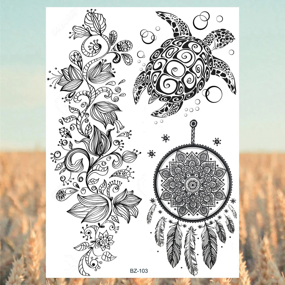 Festival-Tattoo Mandala – Temporärer Körperschmuck