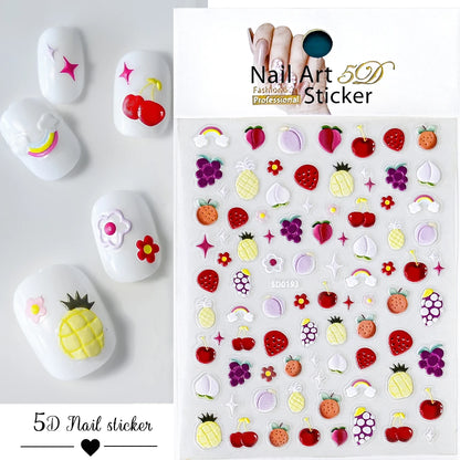 Nailsticker – Florale Reliefkunst