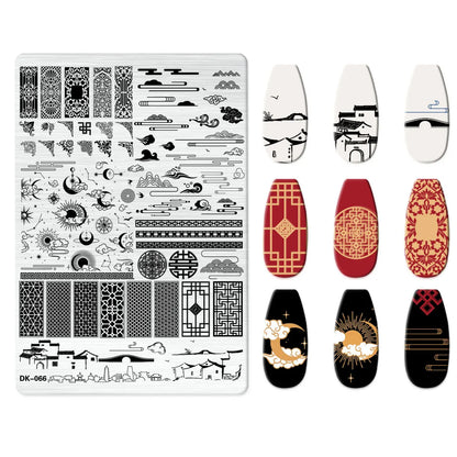 Nailart-Stempelplatte –  grenzenlose Designs - sunny.side-Productions