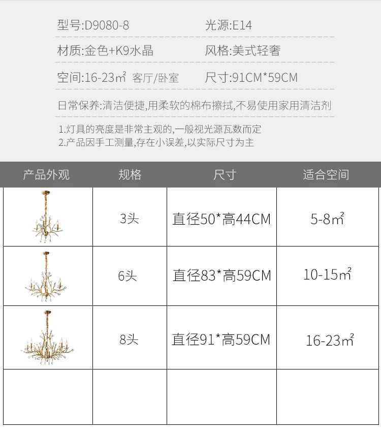 Kristall-Kronleuchter – nordisches Design