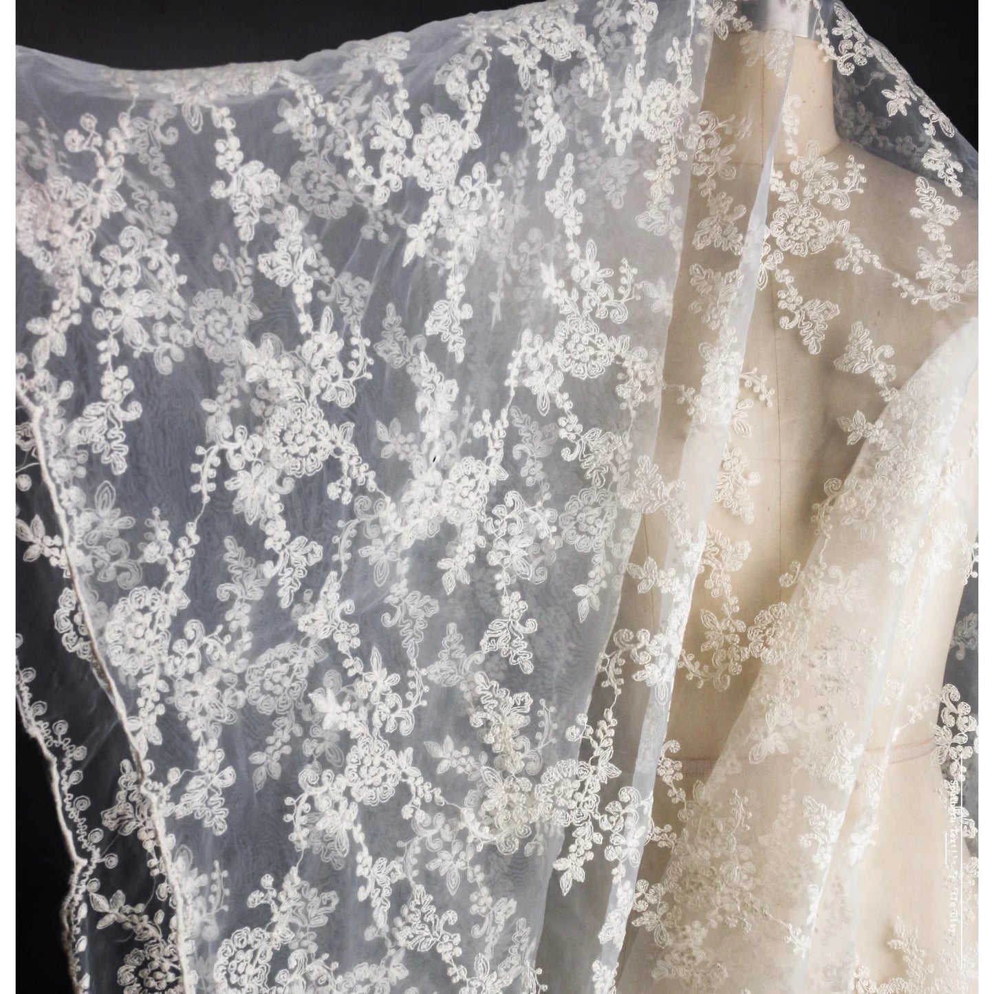 Spitzenstoff mit Stickmuster