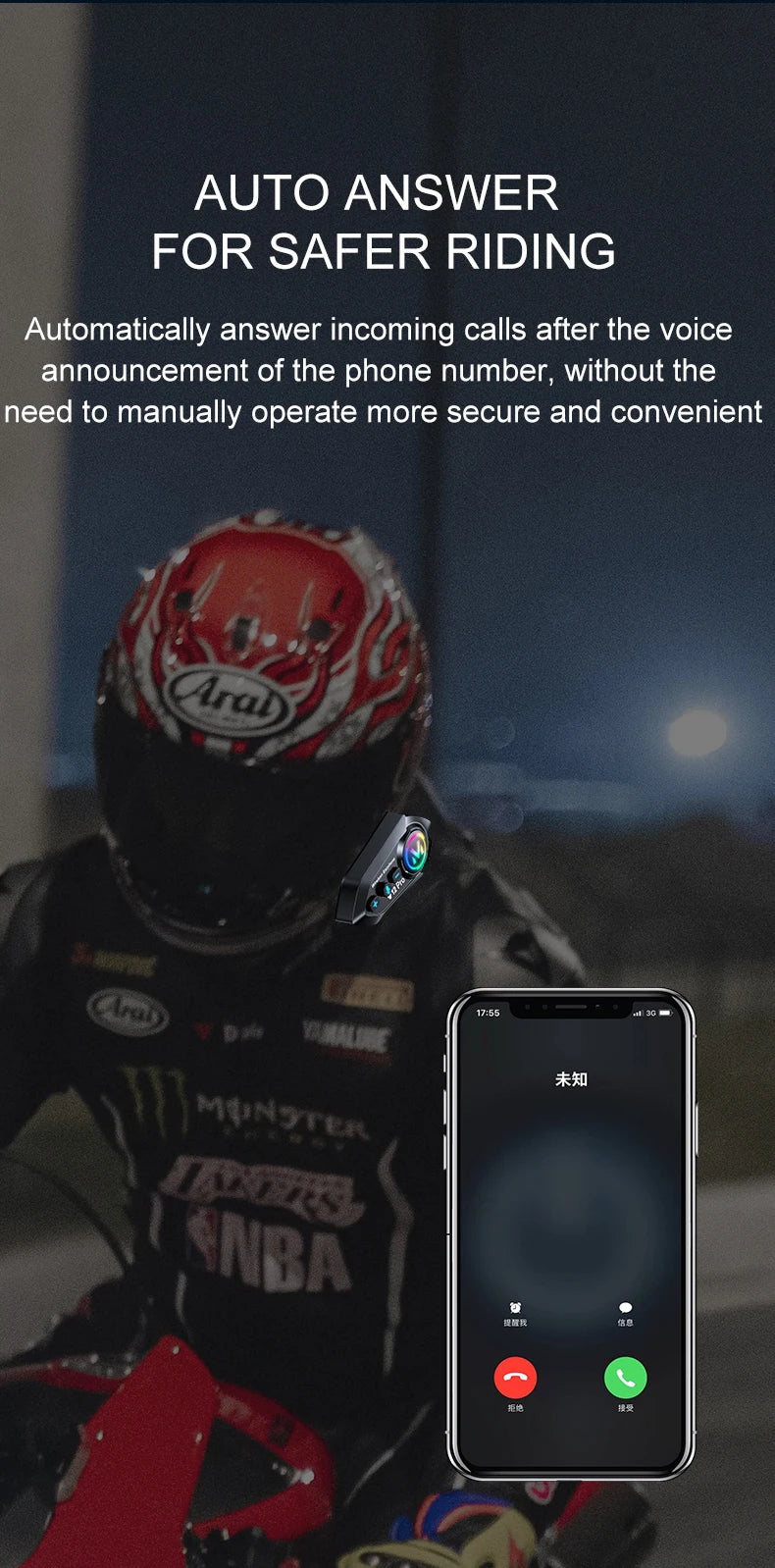 Helm an, Verbindung steht – Sprechanlage