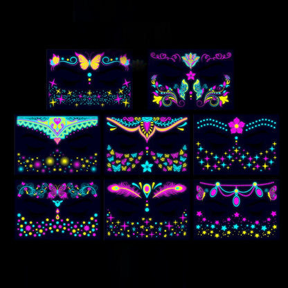Glowing-Schmetterling-Tattoos