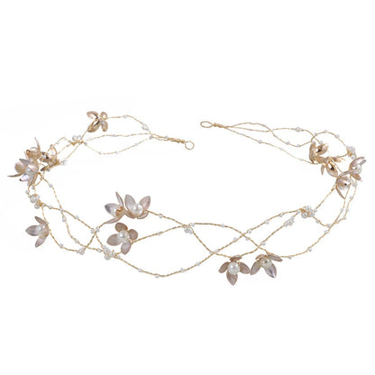 Elegantes Haarband – Gold & Perlen