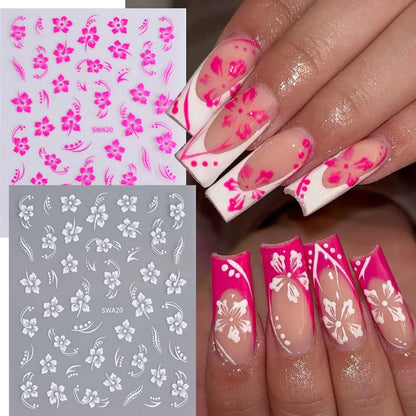 Nailsticker – Florale Reliefkunst