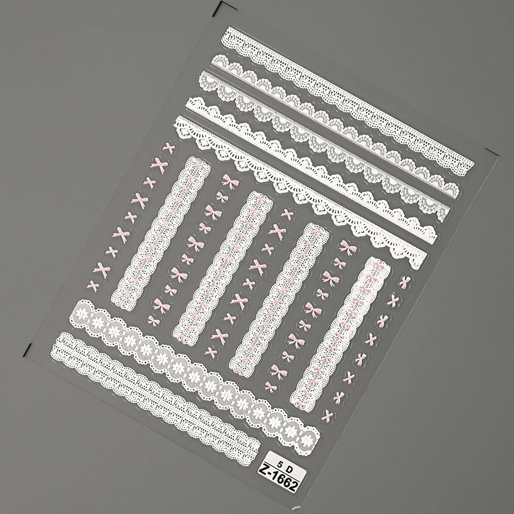 Nail Sticker – Schleifen & Spitzen-Look