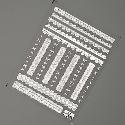 Nail Sticker – Schleifen & Spitzen-Look