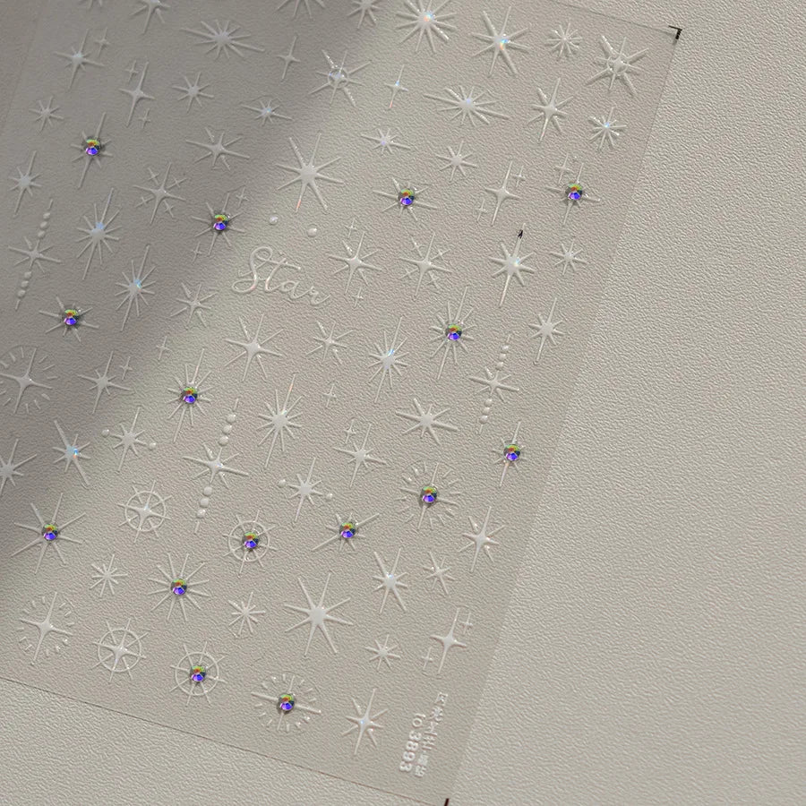 Glitzer Stern Nail Sticker
