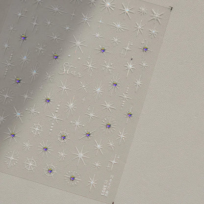 Glitzer Stern Nail Sticker