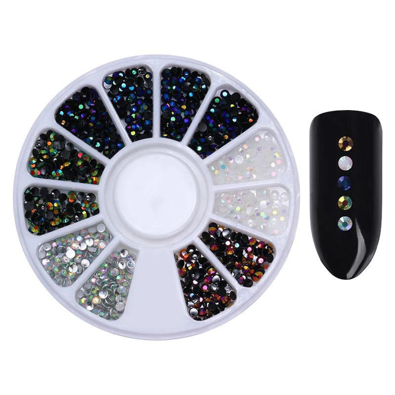 Nail Rhinestone Box – Bunte Kristalle