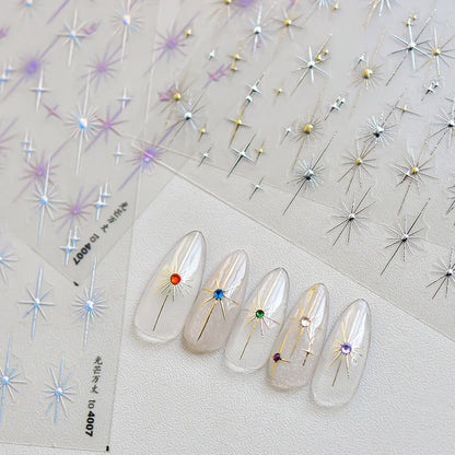 Glitzer Stern Nail Sticker