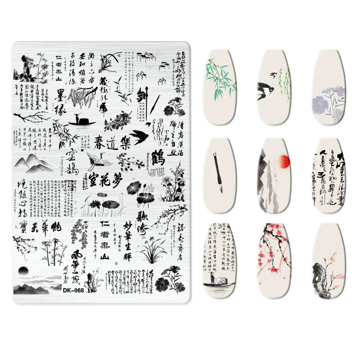 Nailart-Stempelplatte –  grenzenlose Designs - sunny.side-Productions