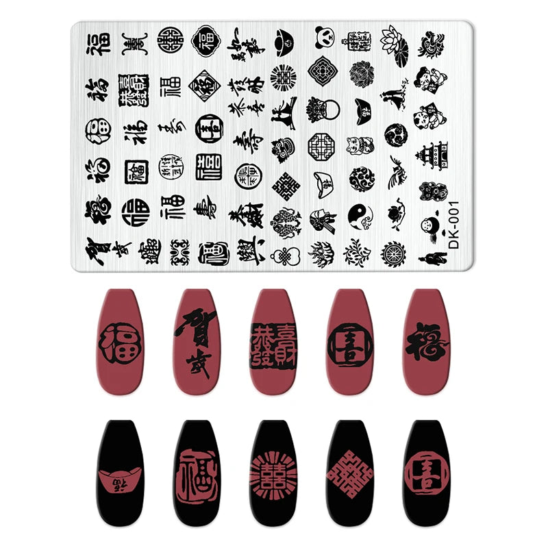 Nailart-Stempelplatte –  grenzenlose Designs - sunny.side-Productions