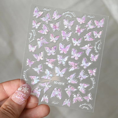 Nailsticker – Florale Reliefkunst