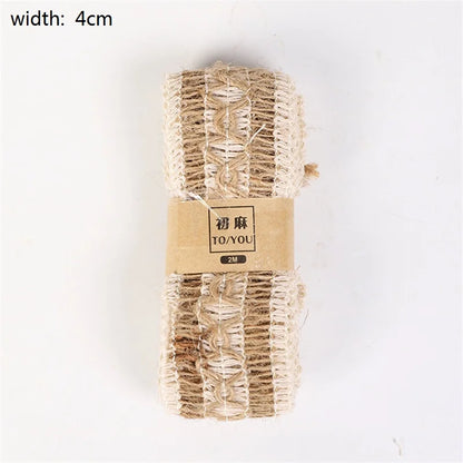 Juteband mit Spitze – Weihnachtsdekoration