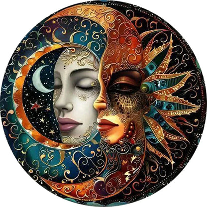 Boho-Kunst – Sun & Moon Mandala