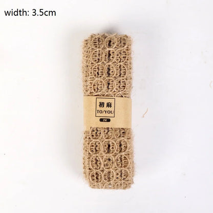 Juteband mit Spitze – Weihnachtsdekoration