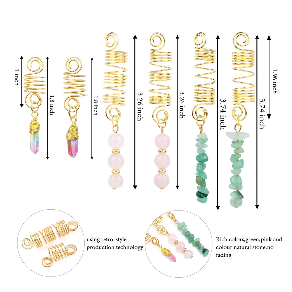 Kristall-Haar-Set – Festival-Vibes