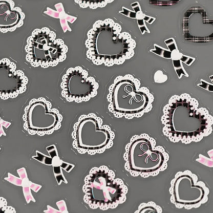 Nail Sticker – Schleifen & Spitzen-Look