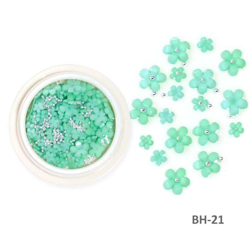 Acryl-Blumen Nail Art