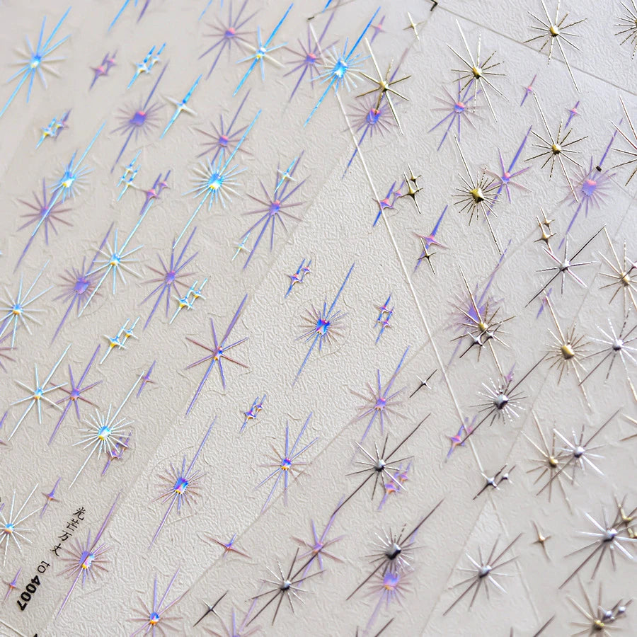 Glitzer Stern Nail Sticker