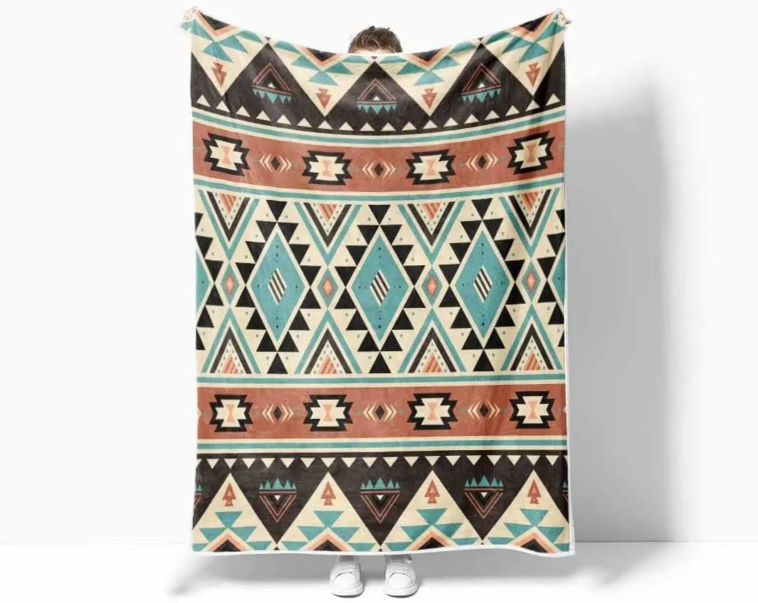 Boho-Azteken-Vibes – Überwurfdecke