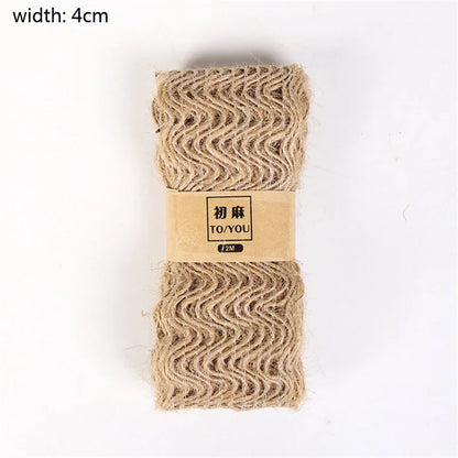 Juteband mit Spitze – Weihnachtsdekoration