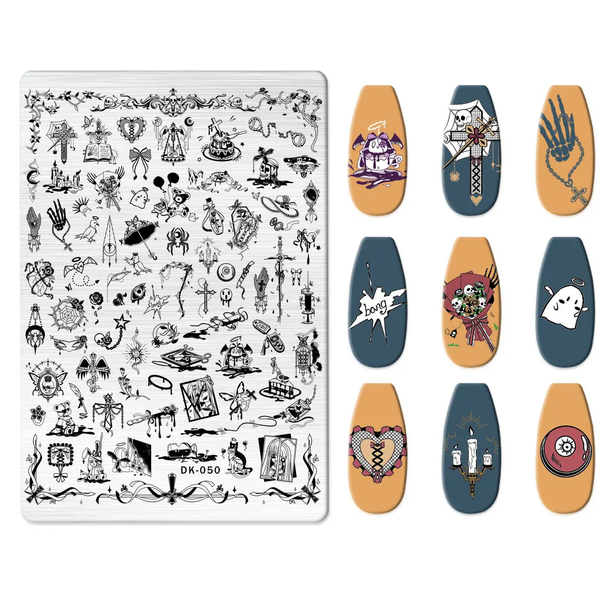 Nailart-Stempelplatte –  grenzenlose Designs - sunny.side-Productions