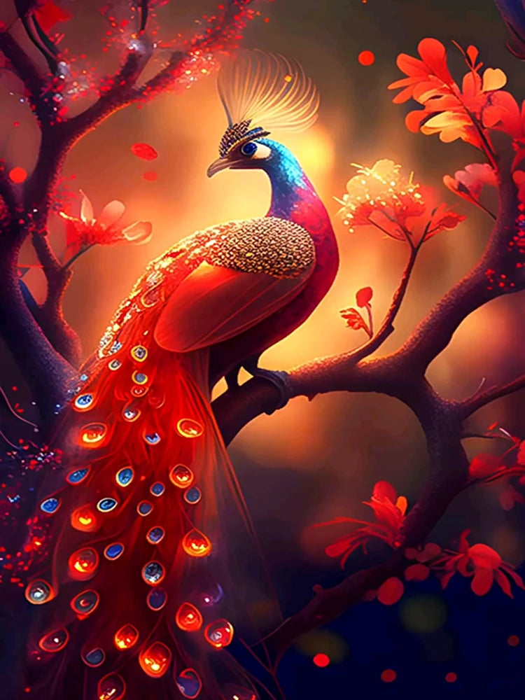 DIY Diamondpainting- Goldener Pfau