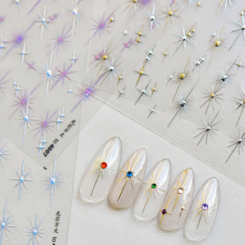 Glitzer Stern Nail Sticker