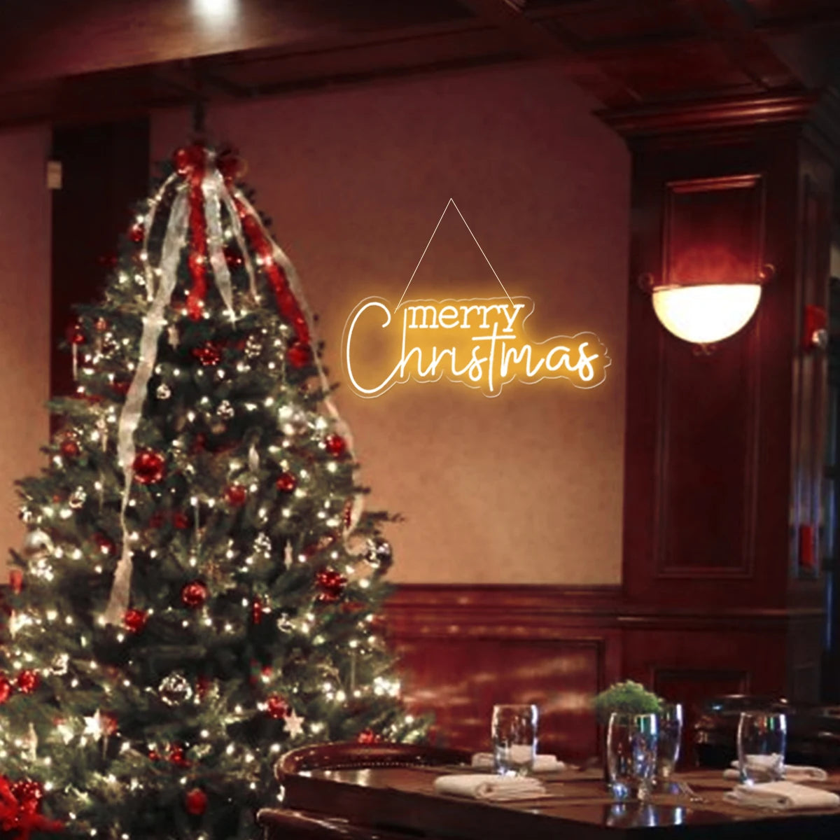 Neonlicht „Frohe Weihnachten“