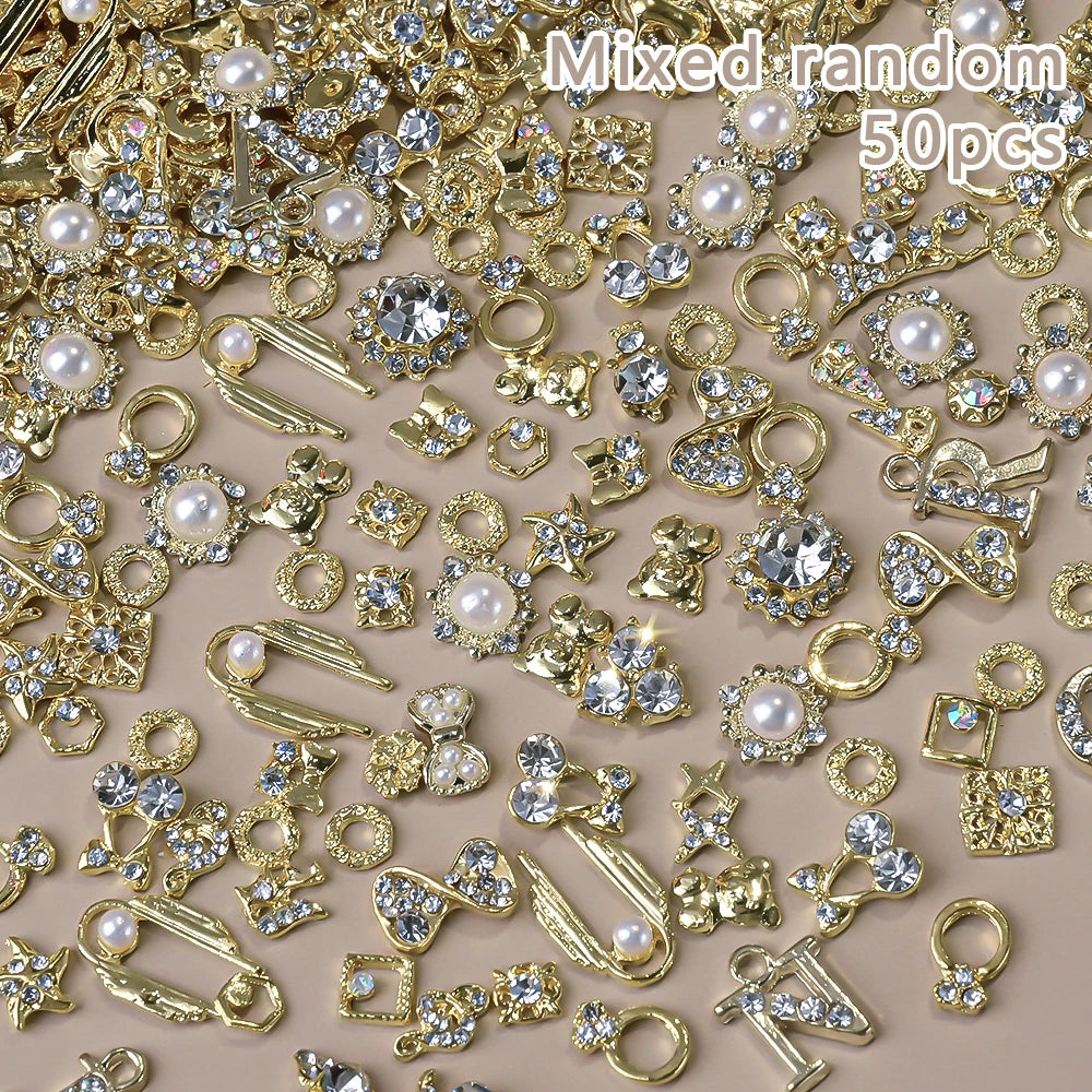 Luxus Nail Charms – Gold & Silber