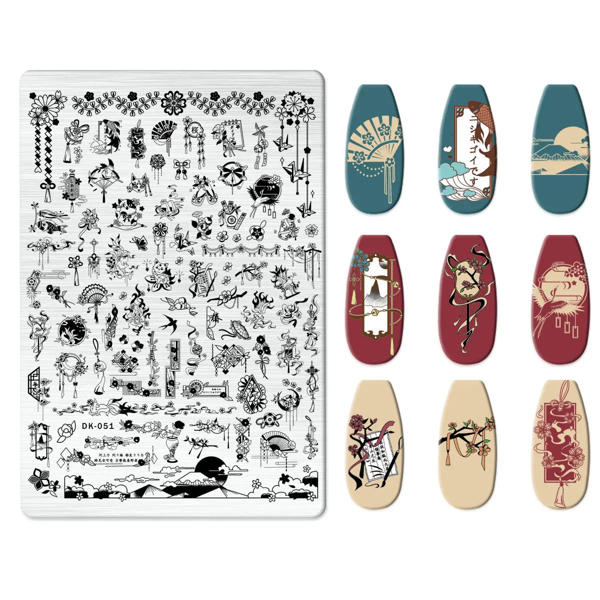 Nailart-Stempelplatte –  grenzenlose Designs - sunny.side-Productions