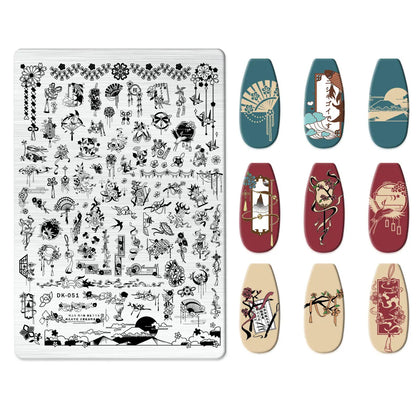 Nailart-Stempelplatte –  grenzenlose Designs - sunny.side-Productions