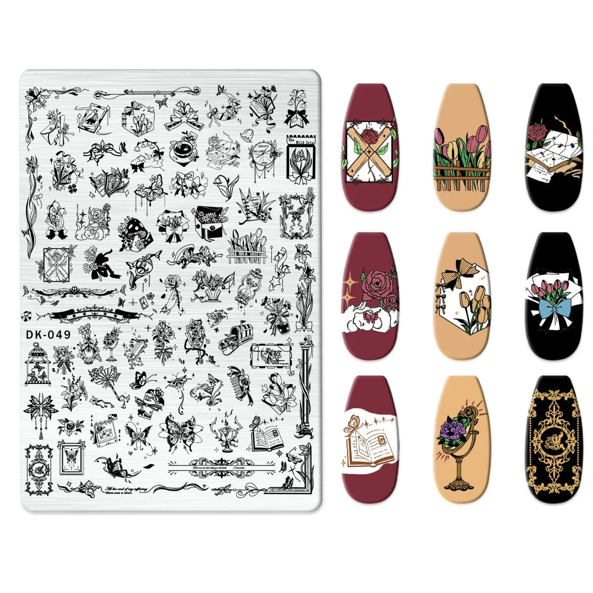 Nailart-Stempelplatte –  grenzenlose Designs - sunny.side-Productions