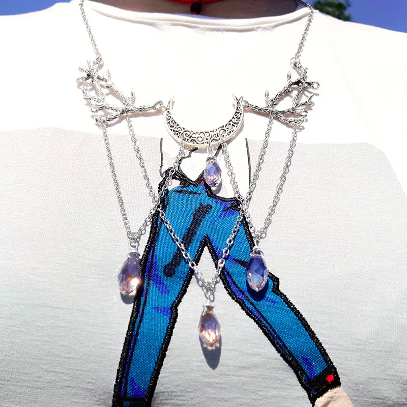 Mystische Amethyst-Mondkette - sunny.side-Productions