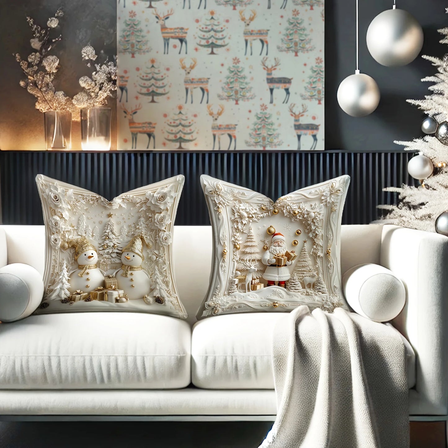 Weihnachts Kissenbezüge – Edle Winter Motive