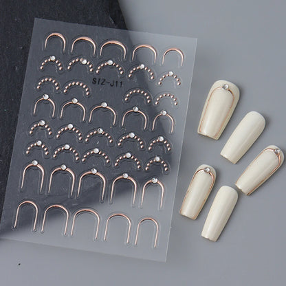 Luxus Nail Sticker – edle fineline Designs