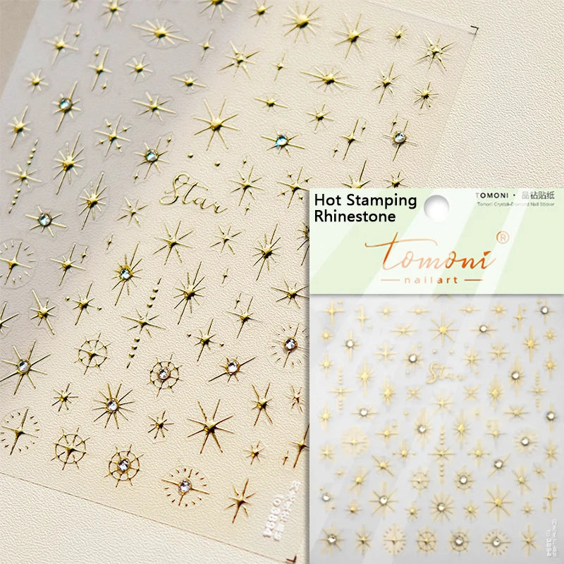 Glitzer Stern Nail Sticker