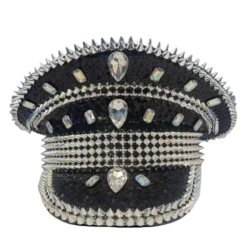 Festival Cap mit Strass & Nieten