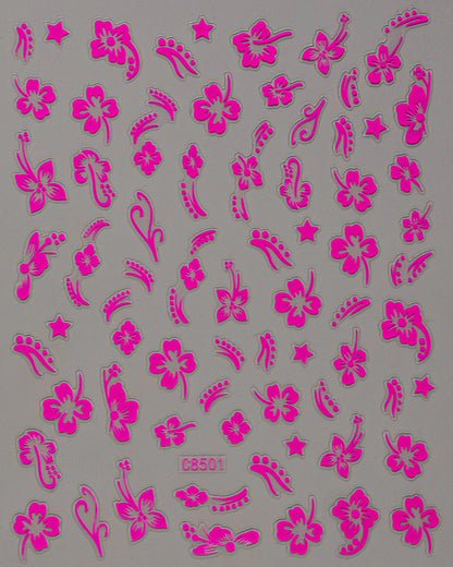 Nailsticker – Florale Reliefkunst