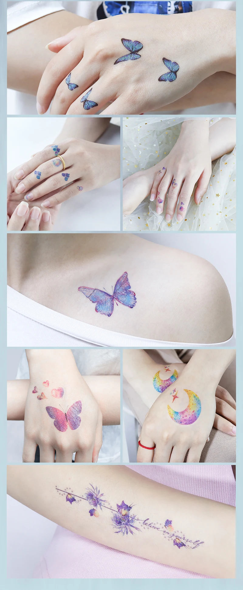 Glitzer-Tattoos – Fairy Vibes