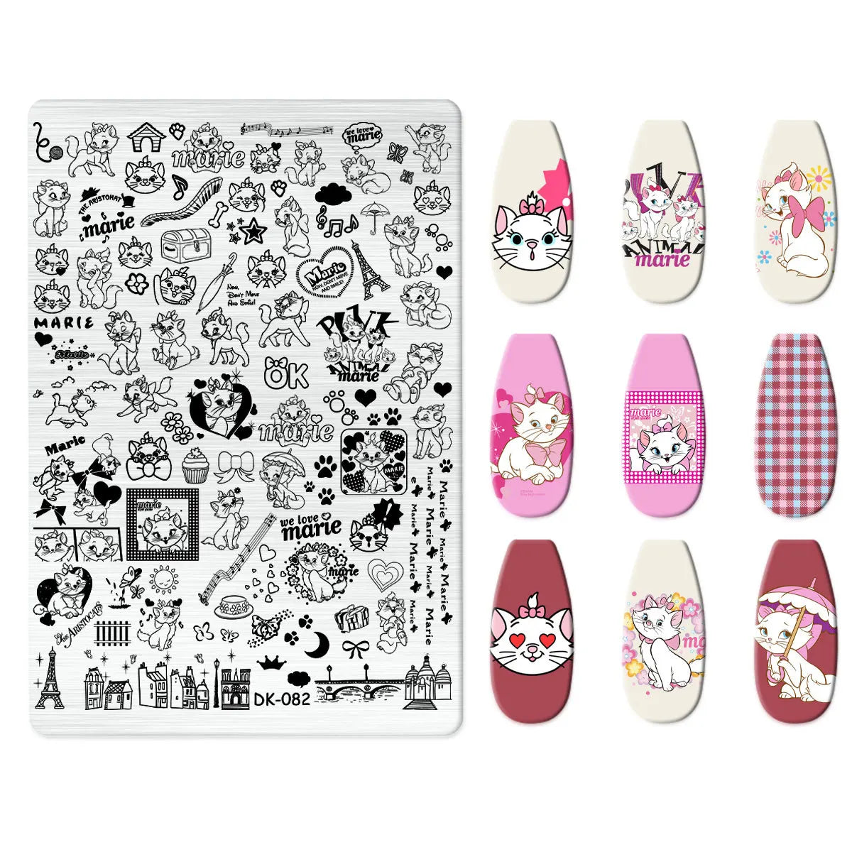 Nailart-Stempelplatte –  grenzenlose Designs - sunny.side-Productions