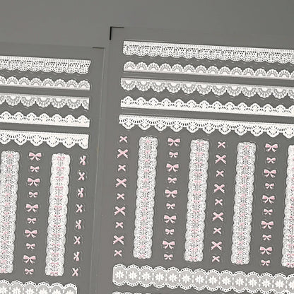 Nail Sticker – Schleifen & Spitzen-Look