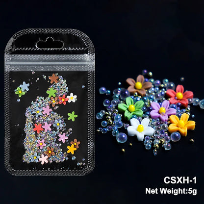 Acryl-Blumen Nail Art