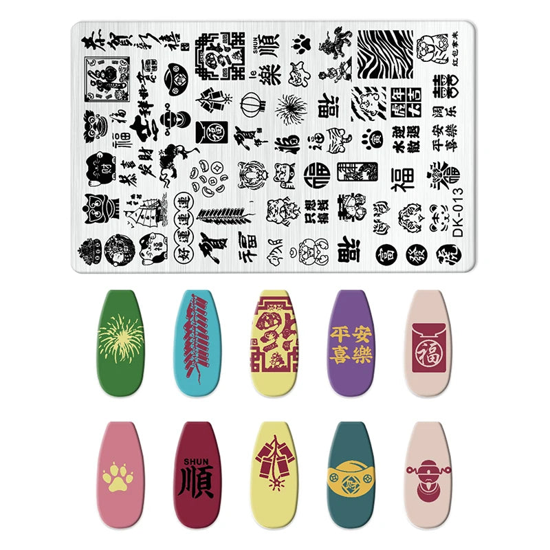 Nailart-Stempelplatte –  grenzenlose Designs - sunny.side-Productions