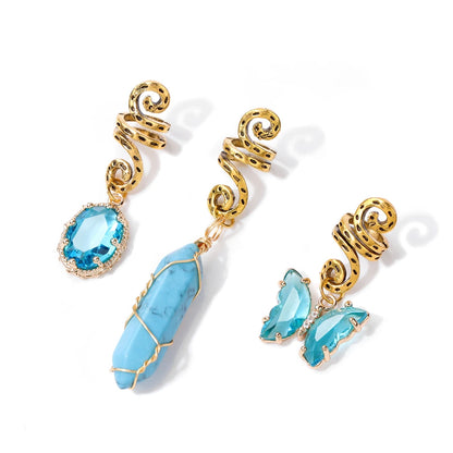 Kristall-Haar-Set – Festival-Vibes