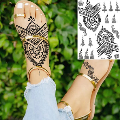 Festival-Tattoo Mandala – Temporärer Körperschmuck